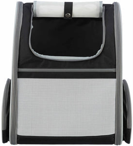 Trixie Hondentas Rugtas Chloe Lichtgrijs / Zwart