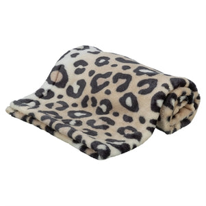 Trixie Hondendeken Leo Soft Pluche Creme / Panterprint
