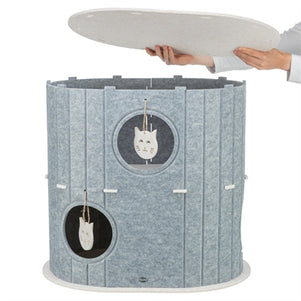 Trixie Speelbox Mara Ovaal Vilt Zand / Grijs